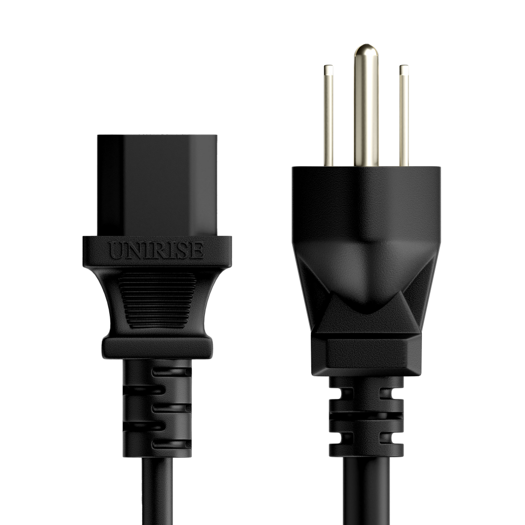 NEMA 5-15P to IEC 60320 C13 Power Cord 15A/125V 14AWG