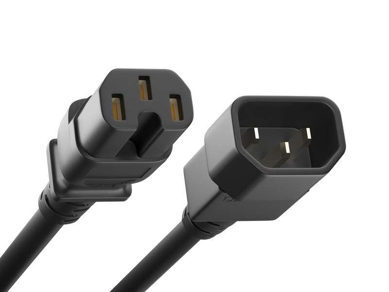 IEC 60320 C14 to IEC 60320 C15 Power Cord 15A/250V 14AWG