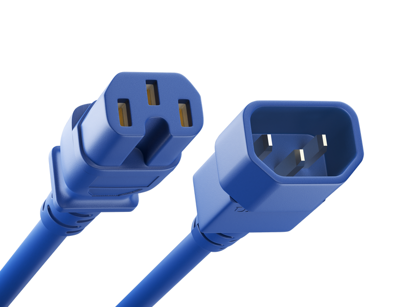 IEC 60320 C14 to IEC 60320 C15 Power Cord 15A/250V 14AWG