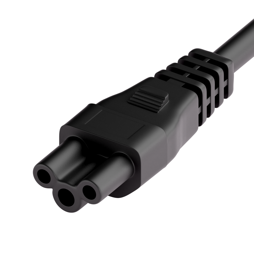 NEMA 5-15P to IEC 60320 C5 Laptop Power Cord 10A/125V 18AWG