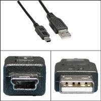 USB 2.0 A to B Mini Male to Male 3 foot