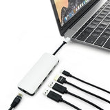 USB Type C 3 in 1 Adapter: (2x) USB3.0, RJ45, USB C Female