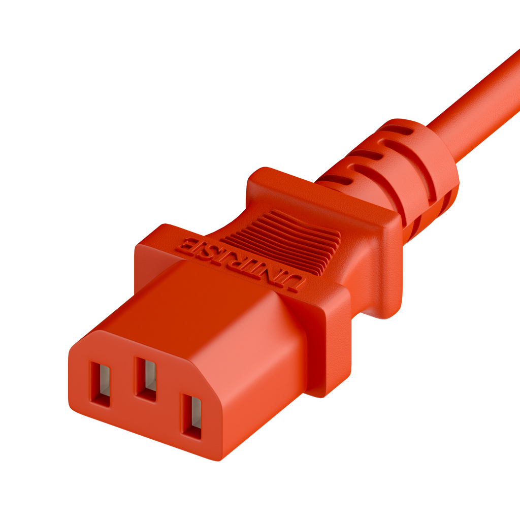 thumbnail image 2 of Kentek 3ft AC Power Cord – NEMA 5-15P To C13, 14 AWG, 15A, 125V, Black, UL/CSA – 3 Foot 2 of 6